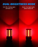 Yorkim 7440 Led Bulb T20 7443 7441 7444 W21W Led Lights for reverse/ backup / brake light, Pack of 2 (Red)