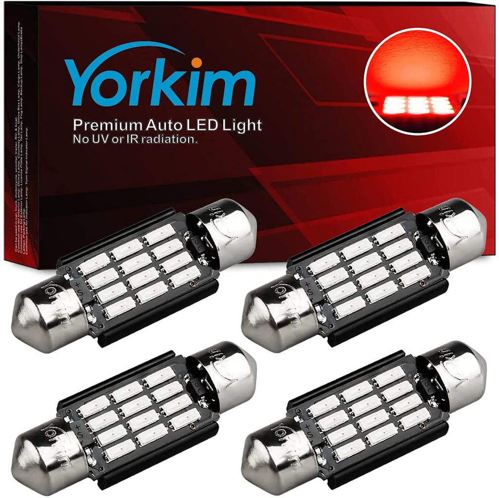 Necklet alien fjerne Yorkim 6418 LED Bulb Canbus Error Free 36mm Festoon LED Bulb C5W LED B