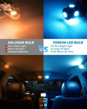 Yorkim 194 Ice Blue LED bulb 5th, Interior Lights for W5W 168 2825 T10 (5-smd 5050)