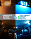 Yorkim 42mm Festoon LED Bulb 578 41mm LED Bulb Canbus Error Free, 212-2  211-2 LED Bulb, Pack of 4 (Ice Blue)
