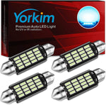 Yorkim 42mm Festoon LED Bulb 578 41mm LED Bulb Canbus Error Free, 212-2  211-2 LED Bulb, Pack of 4 (Ice Blue)