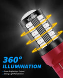 Yorkim 7440 Led Bulb T20 7443 7441 7444 W21W Led Lights for reverse/ backup / brake light, Pack of 2 (Red)