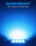 Yorkim 42mm Festoon LED Bulb 578 41mm LED Bulb Canbus Error Free, 212-2  211-2 LED Bulb, Pack of 4 (Ice Blue)