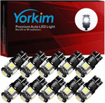 Yorkim 194 Blue LED bulb 5th, Interior Lights for W5W 168 2825 T10 (5-smd 5050)