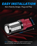 Yorkim 7440 Led Bulb T20 7443 7441 7444 W21W Led Lights for reverse/ backup / brake light, Pack of 2 (Red)