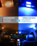 Yorkim 31mm Festoon LED Bulb, Error Free Canbus, DE3022 DE3175 DE3021 LED Bulb, Pack of 4 (Blue)