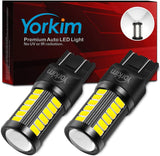 Yorkim 7440 Led Bulb Bright White Lights, T20 Led Bulbs, 7443 Led Bulbs, 7441 Led Bulbs, W21W Led Lights, 7444 Bulbs, for reverse/backup/brake light - 5730 33 SMD 