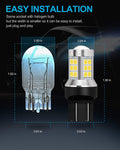 Yorkim 7443 led bulb, super bright 7440 led bulb T20 LED Bulbs with Projector Replacement for led Reverse Blinker Brake Tail Lights