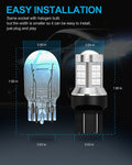 Yorkim 7443 led bulb red, 7440 led bulb red 7444na led bulb 7440 bulb with Projector Replacement Lamp for Stop Lights Brake Lights Tail Light Bulbs, pack of 2