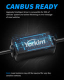 Yorkim 9006/HB4 LED Headlight Bulbs Canbus Ready 9006 Low Beam/Fog Light 6500K Xenon White Pack of 2(9006-canbus)