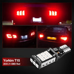 Yorkim 921 LED Bulb Error Free T15 Reverse Backup Light 912 906 904 902 W16W bulb, Pack of 2 (Red)