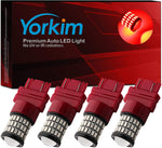 Yorkim 3157 Led Bulb, Backup Reverse Light 3156 3056 3057 4057 4157 T25, Pack of 4 (Red)