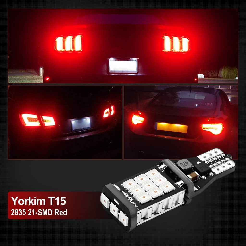 Yorkim 921 LED Bulb Error Free T15 Reverse Backup Light 912 906 904 90