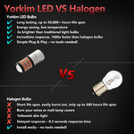 Yorkim 1157 LED Bulb 2057 2357 7528 BAY15D for Brake,Back Up,Reverse,Tail Lights, Pack of 2 (Amber)