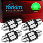 Yorkim DE3022 LED Bulb 31mm Festoon LED Bulb Green Super Bright CANBUS 10-SMD 4014 Chipsets, 3175 LED Bulb, DE3175 LED Bulb, 3022 LED for Car Interior Dome map Lights