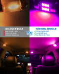Yorkim DE3022 LED Bulb 31mm Festoon LED Bulb pink Super Bright CANBUS 10-SMD 4014 Chipsets, 3175 LED Bulb, DE3175 LED Bulb, 3022 LED for Car Interior Dome map Lights