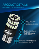 Yorkim 194 LED Bulb Ice blue, Error Free T10 168 192 2825 W5W LED Bulbs (36-SMD 3014)