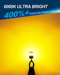 Yorkim 194 LED Bulb Amber, Error Free T10 168 192 2825 W5W LED Bulbs (36-SMD 3014)