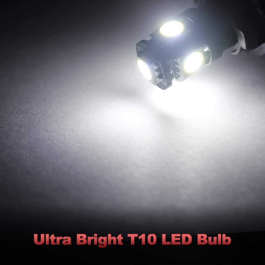 Yorkim T10 LED Bulbs White Non Polarity 6th Generation 194 LED Bulb dome lights for inside car