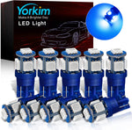 Yorkim 194 LED Bulbs Blue Interior T10 LED Bulbs Blue 168 LED Bulb License Plate Light