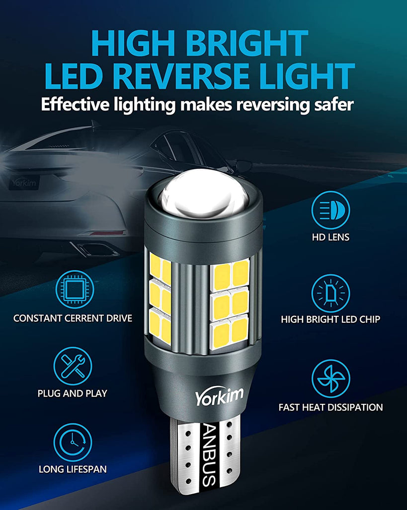 Yorkim 921 LED Bulb Reverse Lights Canbus 912 LED Bulb Back up Lights