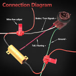 Yorkim 50W 6ohm Load Resistors for 3157/7443/1157 Fix LED Bulb Hyper Flash & Error Message